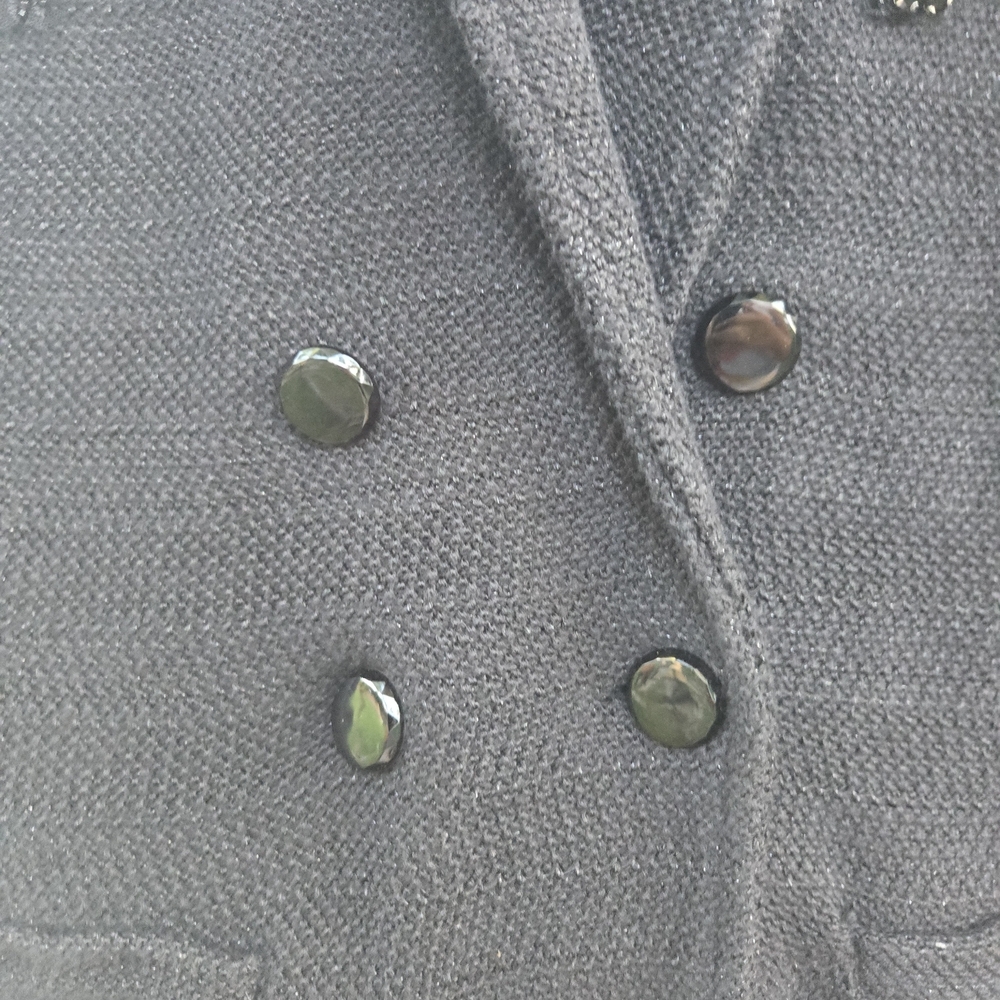 Chico's Elegant Black Embroidered Blazer - Picture 8 of 12